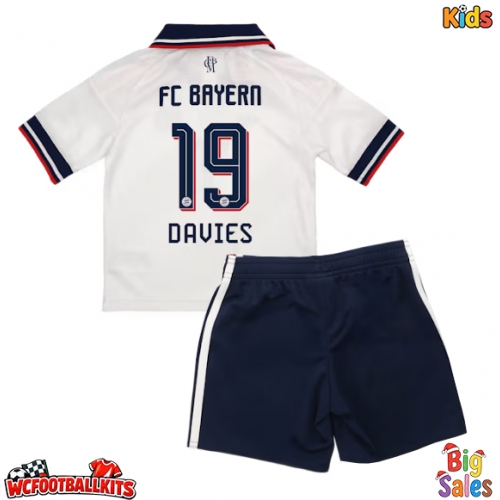 Bayern Munich Alphonso Davies #19 Replica Away Stadium Kit for Kids 2026-27 Short Sleeve (+ pants)